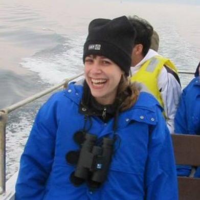 Penny Sarchet on a boat